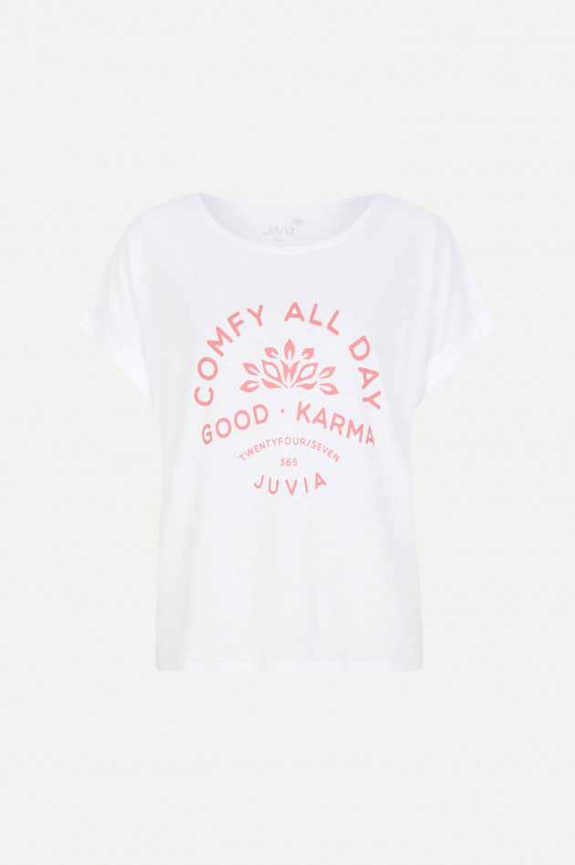 Juvia T-Shirt COMFY ALL DAY in Weiß