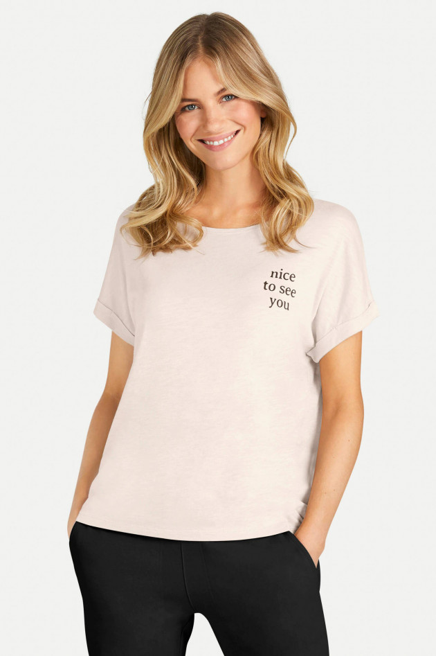 Juvia T-Shirt NICE TO SEE YOU in Beige