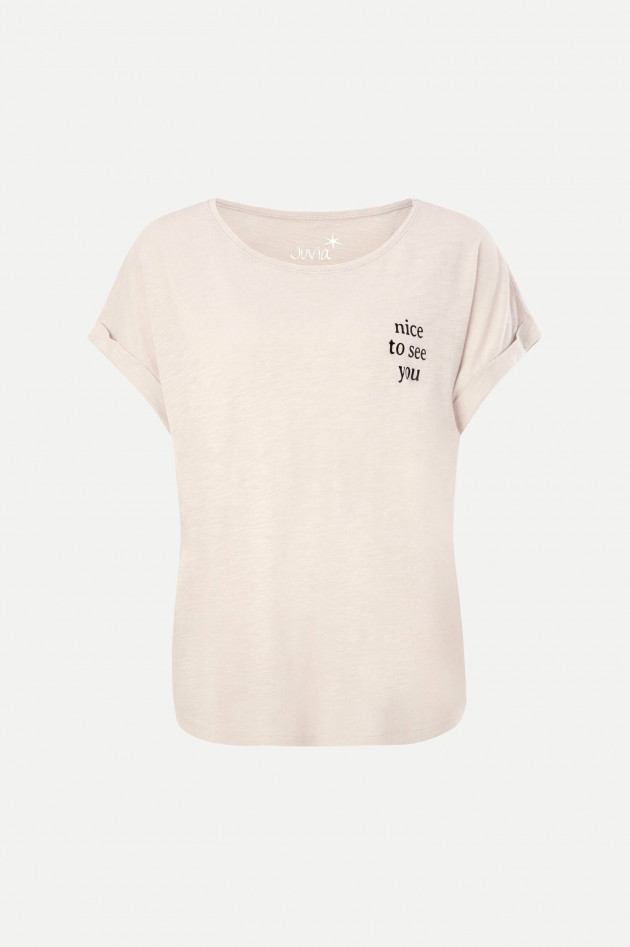 Juvia T-Shirt NICE TO SEE YOU in Beige