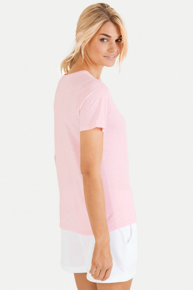 Juvia T-Shirt aus Baumwoll-Viskose-Mix in Rosa