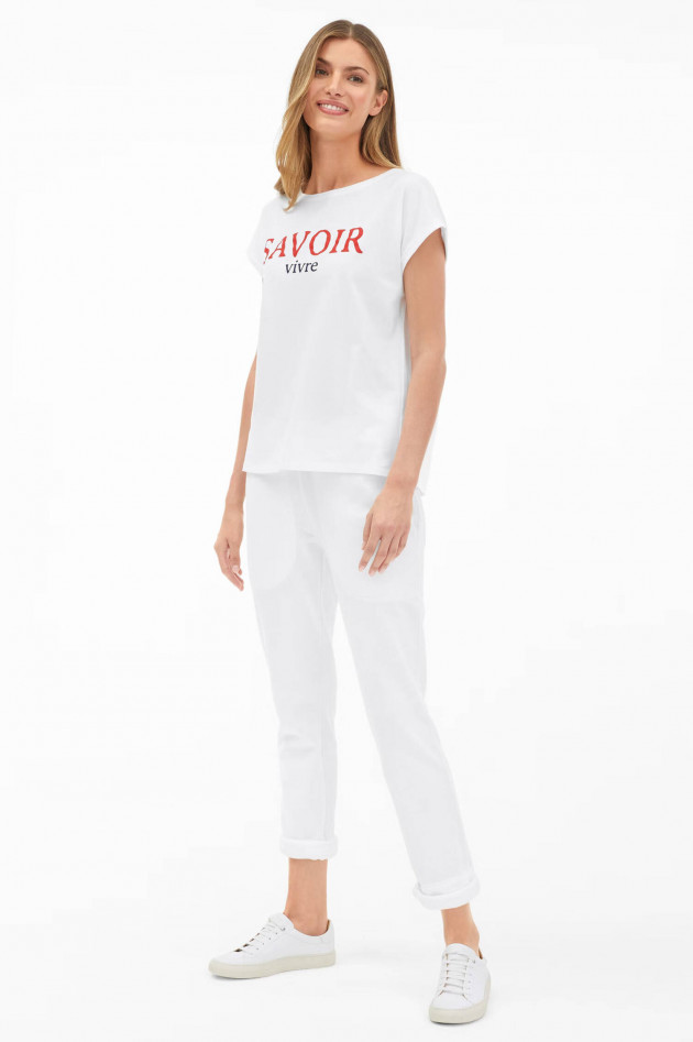 Juvia Boxy Shirt SAVOIR VIVRE in Weiß