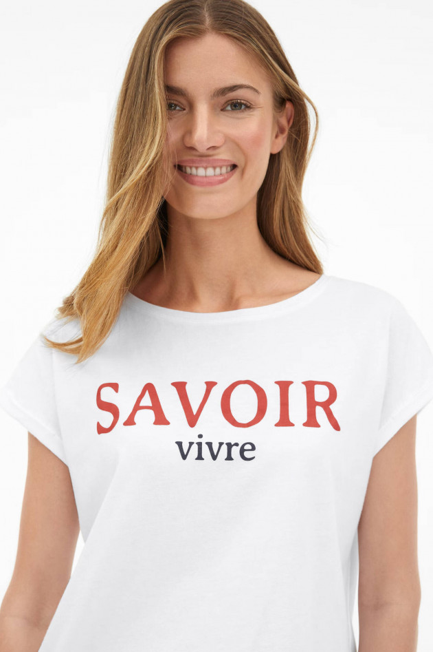 Juvia Boxy Shirt SAVOIR VIVRE in Weiß