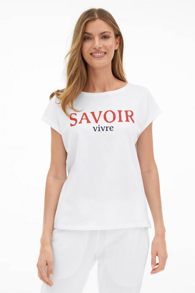 Juvia Boxy Shirt SAVOIR VIVRE in Weiß