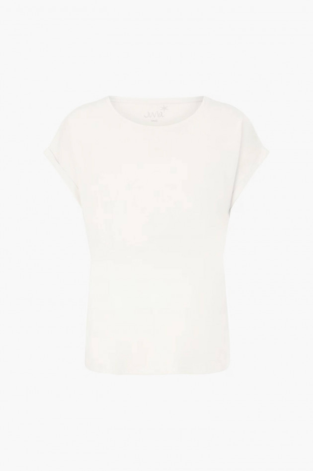 Juvia Basic T-Shirt aus Baumwolle in Creme