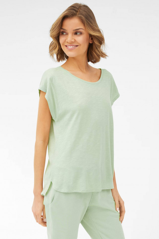 Juvia Baumwolle/Viskose-Mix T-Shirt in Salbei