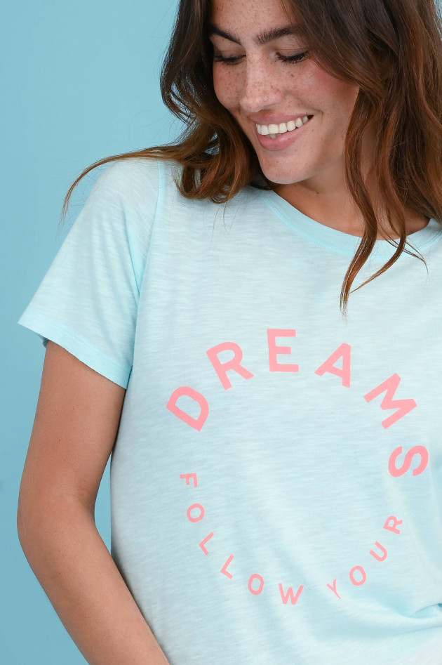 Juvia T-Shirt mit Schriftzug in Türkisblau