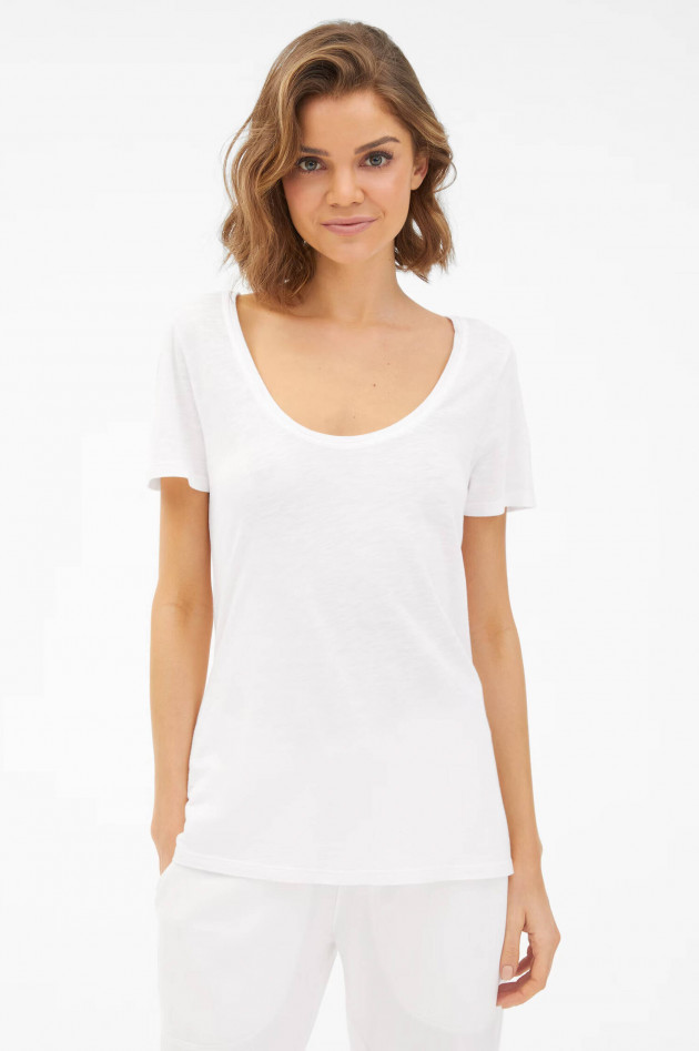 Juvia T-Shirt GRETA in Weiß meliert