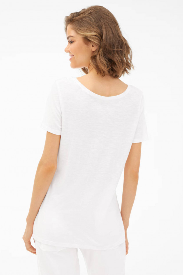 Juvia T-Shirt GRETA in Weiß meliert