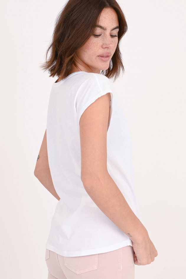 Juvia T-Shirt aus Baumwolle mit Aufdruck in Weiß