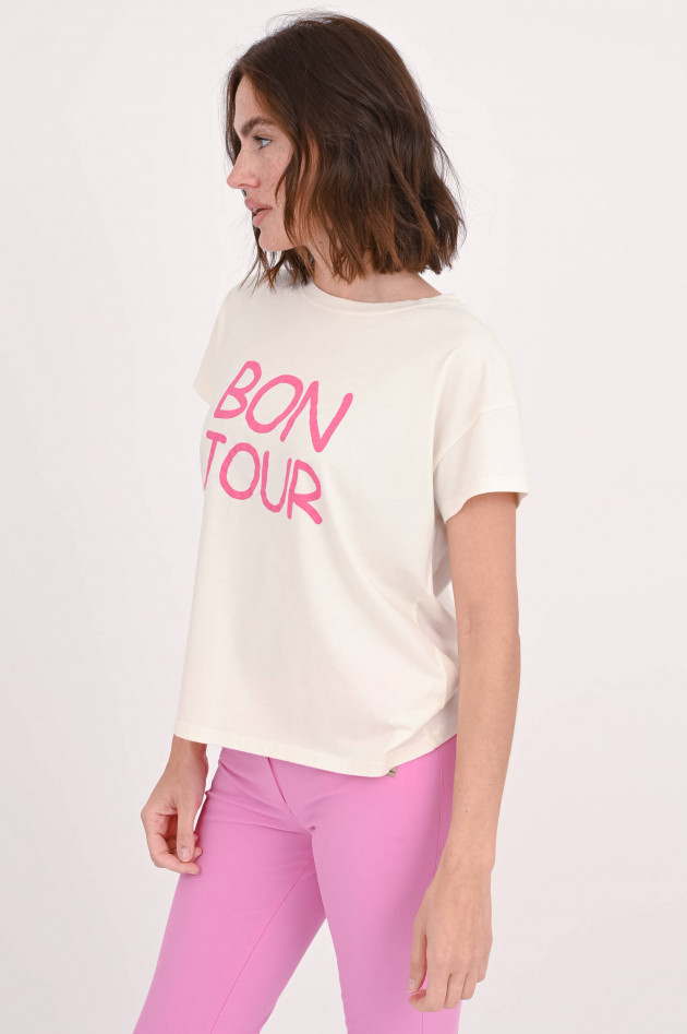 Juvia T-Shirt aus Baumwolle in Creme/Pink