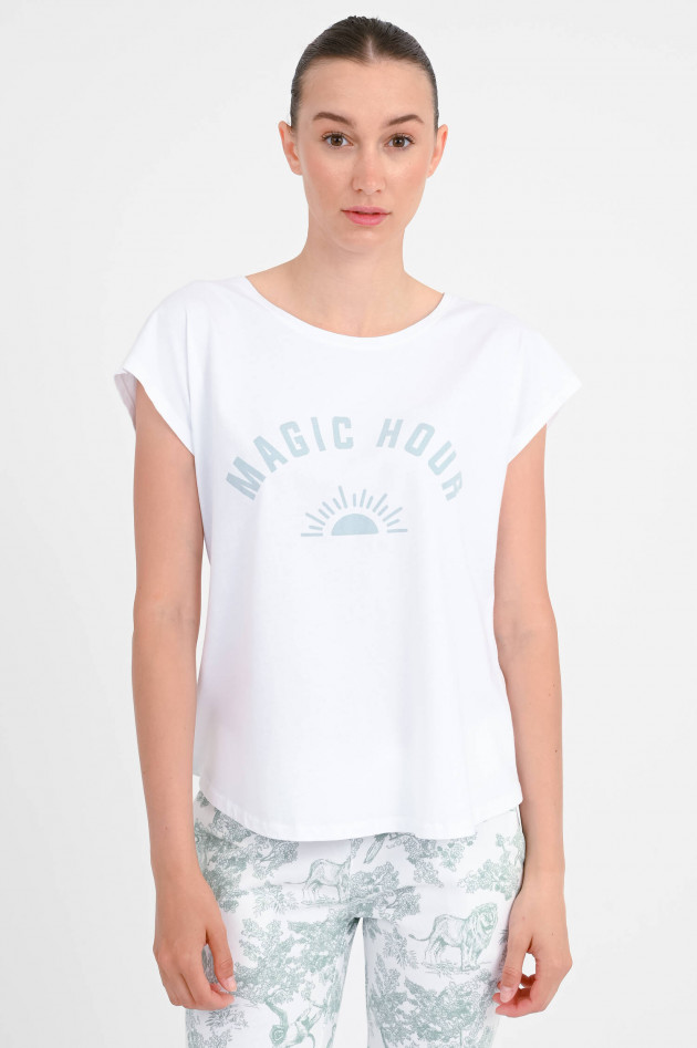 Juvia T-Shirt SARA mit Magic Hour-Print in Weiß/Mint