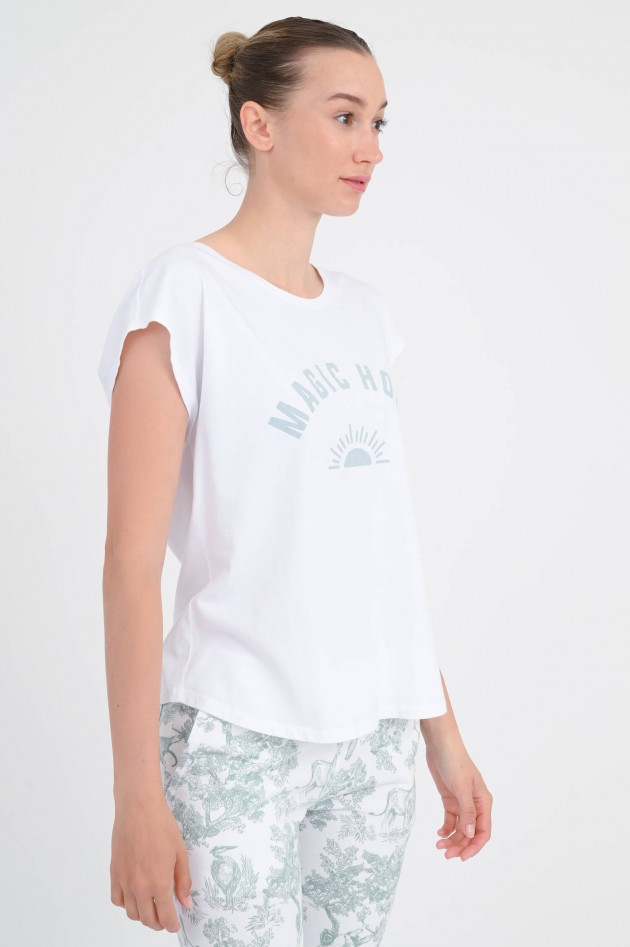 Juvia T-Shirt SARA mit Magic Hour-Print in Weiß/Mint