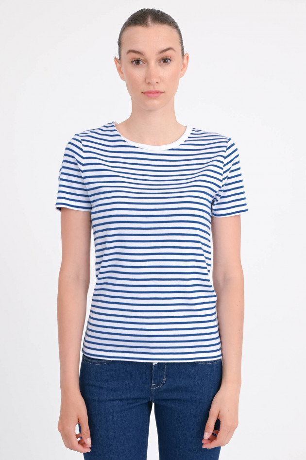 Juvia Gestreiftes Shirt KARLI in Blau/Weiß