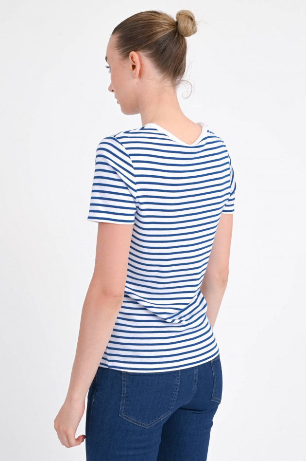 Juvia Gestreiftes Shirt KARLI in Blau/Weiß