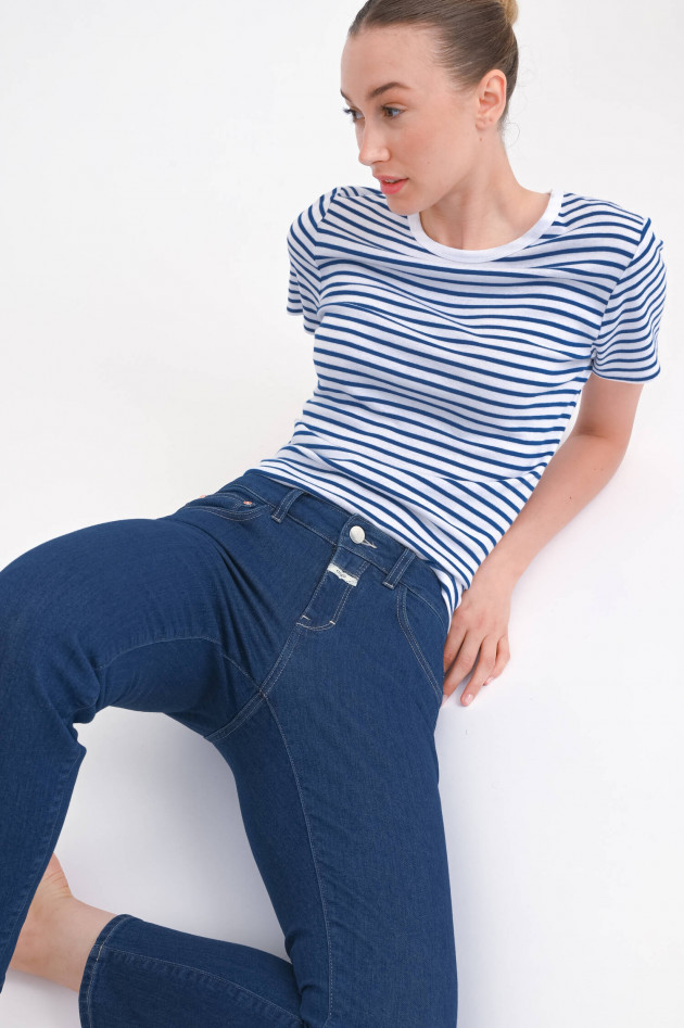 Juvia Gestreiftes Shirt KARLI in Blau/Weiß