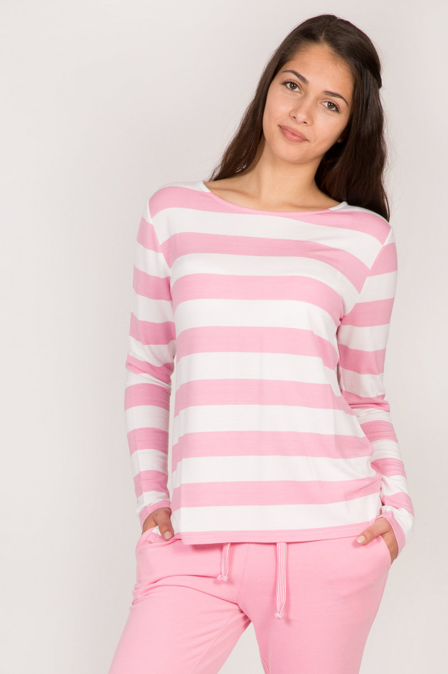 Juvia Sweater in Pink/Weiß gestreift