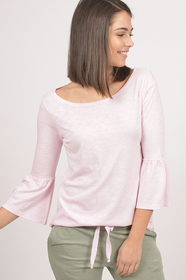 Juvia T-Shirt mit Trompetenarm in Rosa