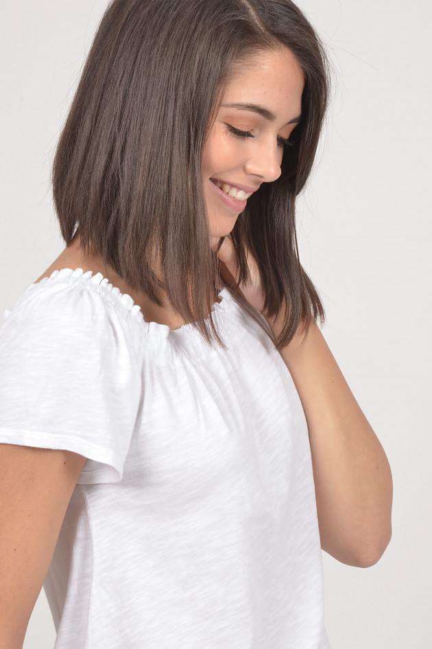 Juvia T - Shirt mit Carmenausschnitt in Weiß