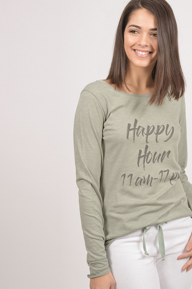 Juvia Langarmshirt HAPPY HOUR in Mint