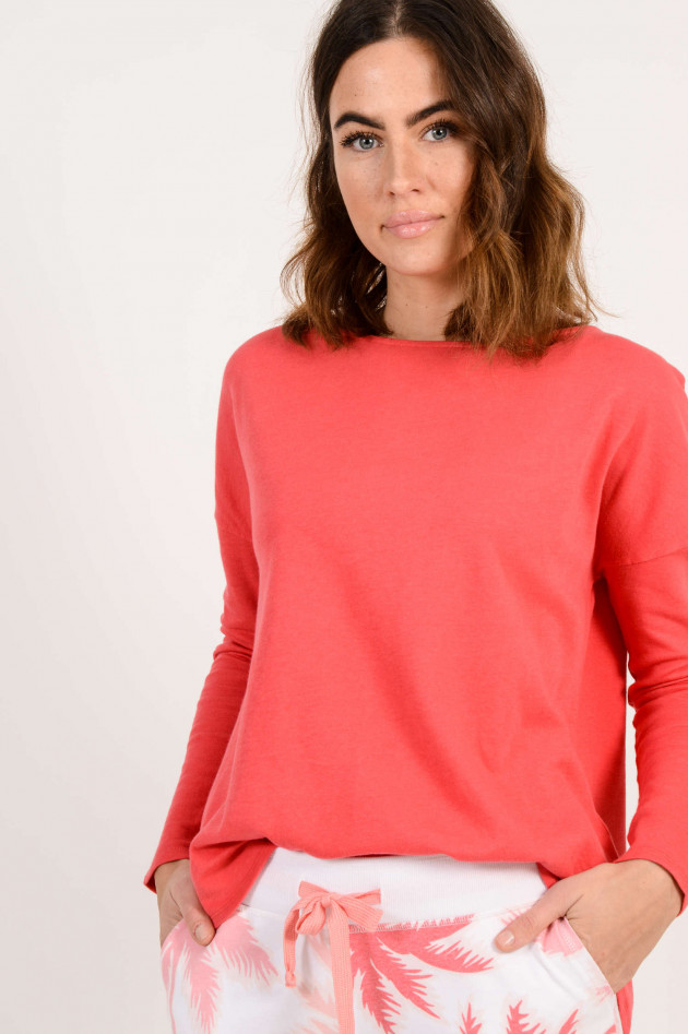 Juvia Sweatshirt mit Kellerfalte in Berry