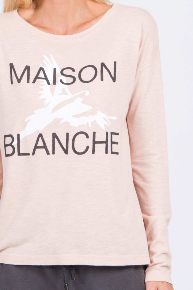 Juvia Langarmshirt MAISON BLANCHE in Rosé