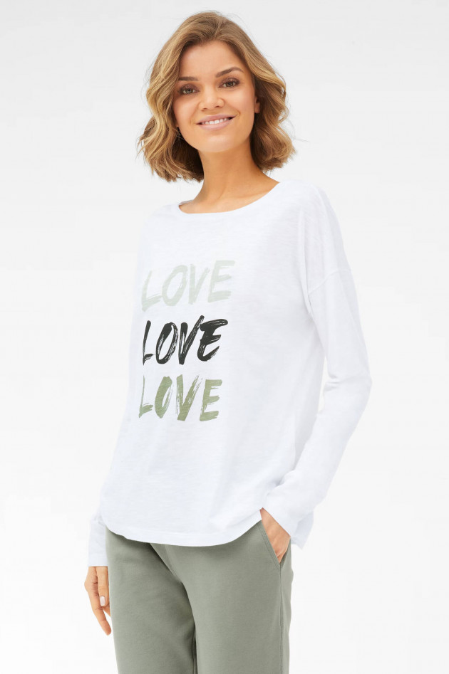 Juvia Longsleeve LOVE LOVE LOVE in Weiß