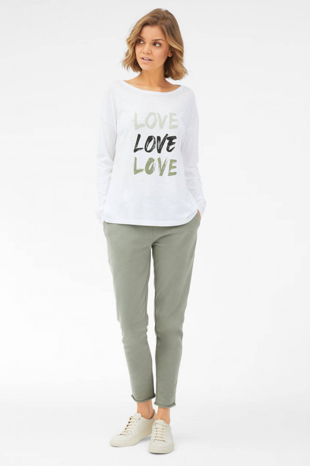 Juvia Longsleeve LOVE LOVE LOVE in Weiß