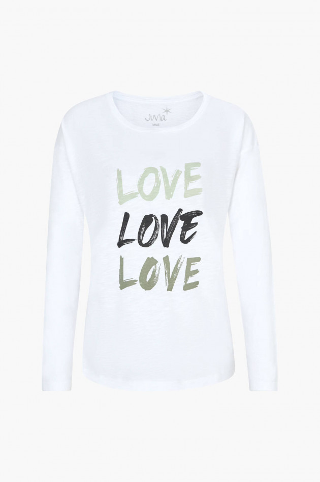 Juvia Longsleeve LOVE LOVE LOVE in Weiß