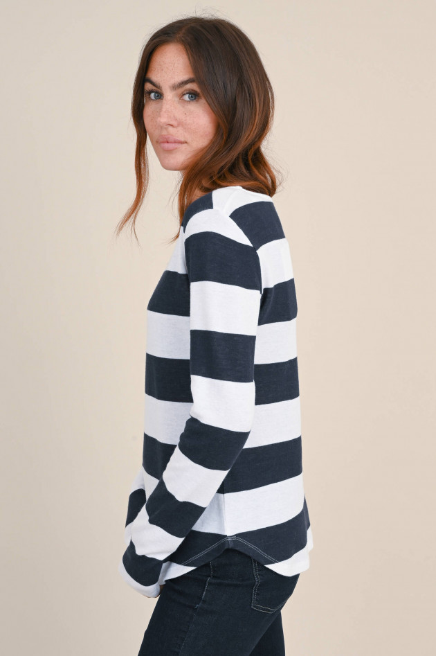 Juvia Sweatshirt in Navy/Weiß gestreift