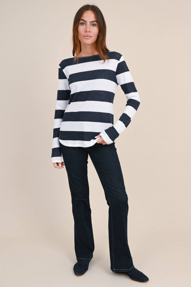 Juvia Sweatshirt in Navy/Weiß gestreift