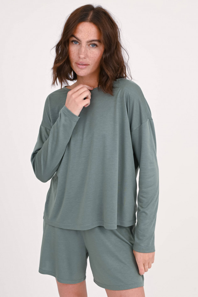 Juvia Langarm-Shirt in Oliv