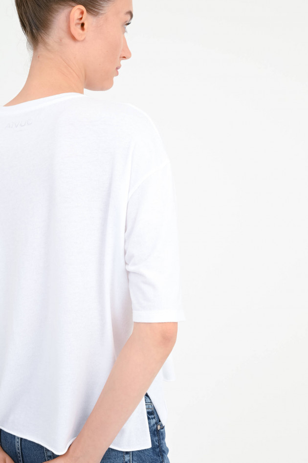 Juvia Weiches 3/4 Arm Shirt in Weiß