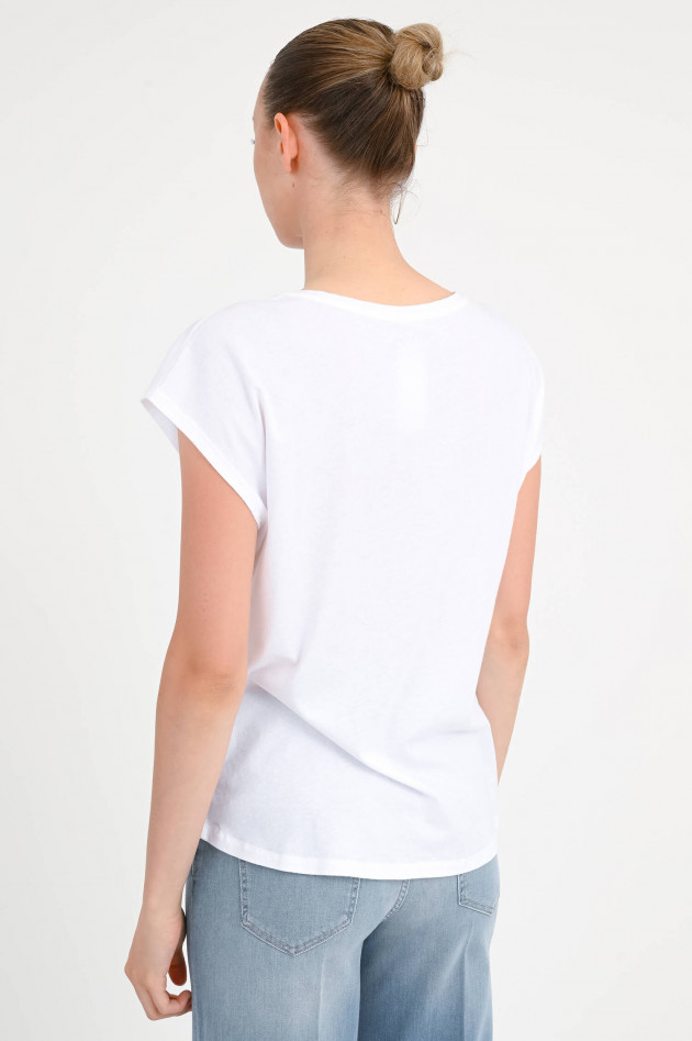Juvia T-Shirt SARA mit Herz-Print in Weiß/Rot