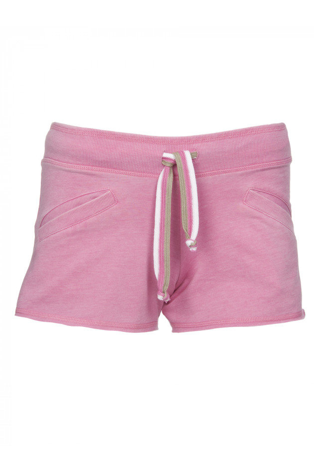 Juvia Sweat-Shorts mit offenem Saum Pink