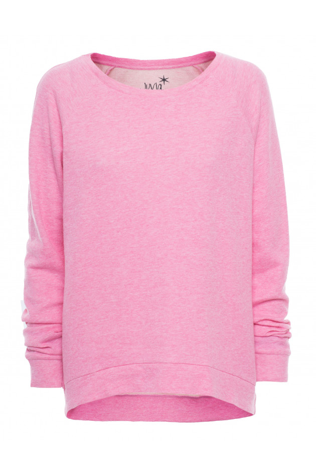 Juvia Sweater im Kaschmir-Baumwollmix in Pink meliert