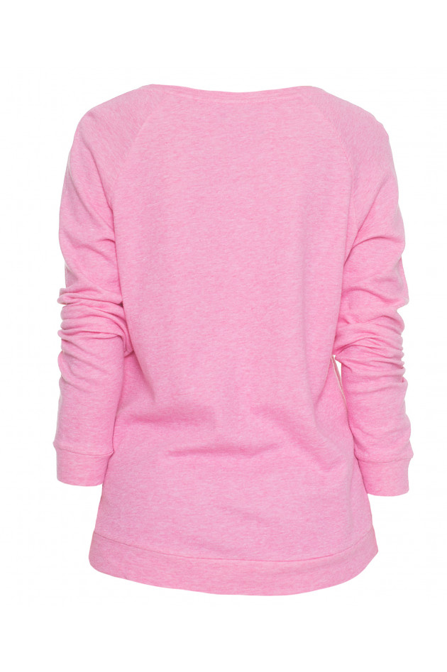 Juvia Sweater im Kaschmir-Baumwollmix in Pink meliert