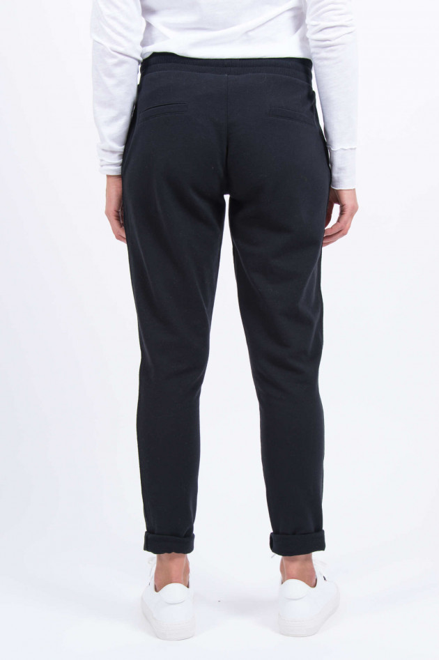 Juvia Sweatpants mit Zierleiste in Schwarz