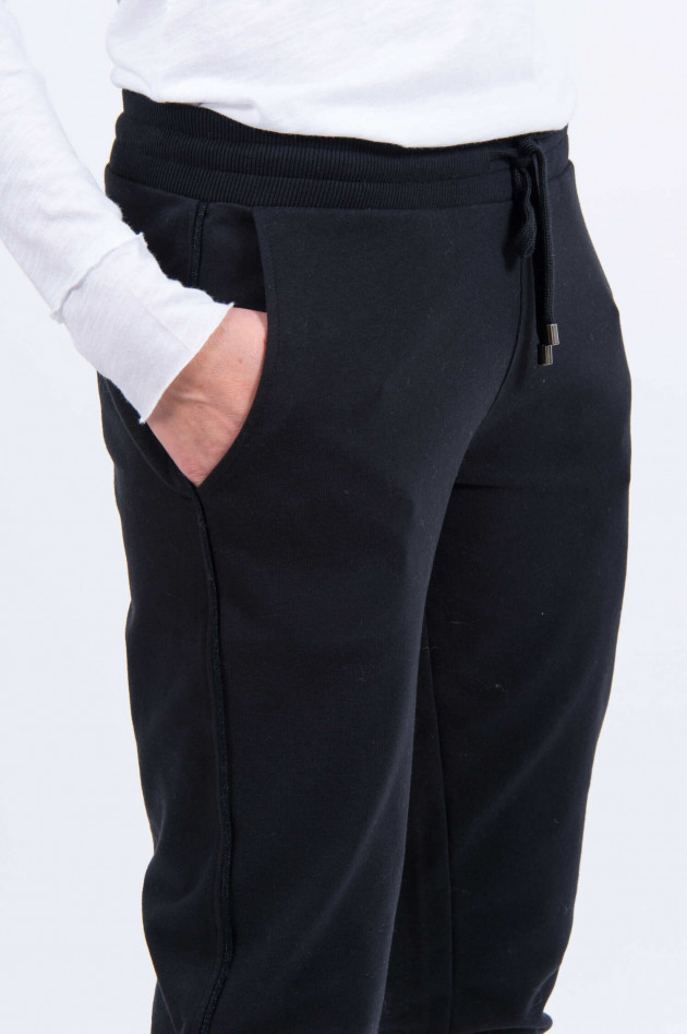 Juvia Sweatpants mit Zierleiste in Schwarz