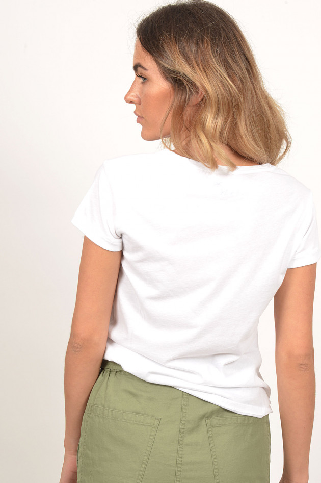 T-Shirt aus Baumwolle in Weiß/Bunt