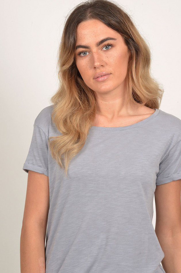 T-Shirt in Grau/Blau