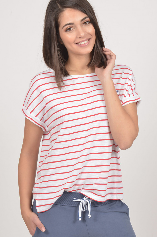 T - Shirt in Rot/Weiß gestreift