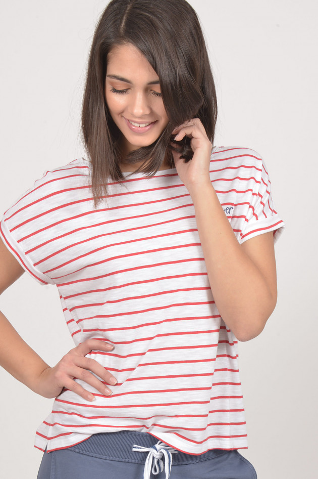 T - Shirt in Rot/Weiß gestreift