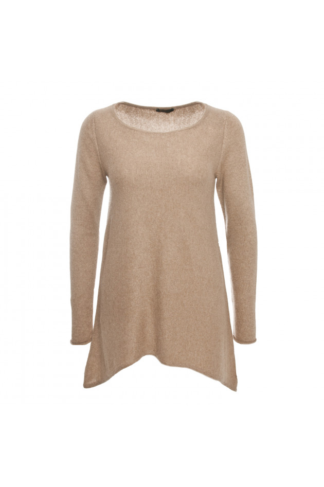 Grüner Kaschmirpullover in Camel
