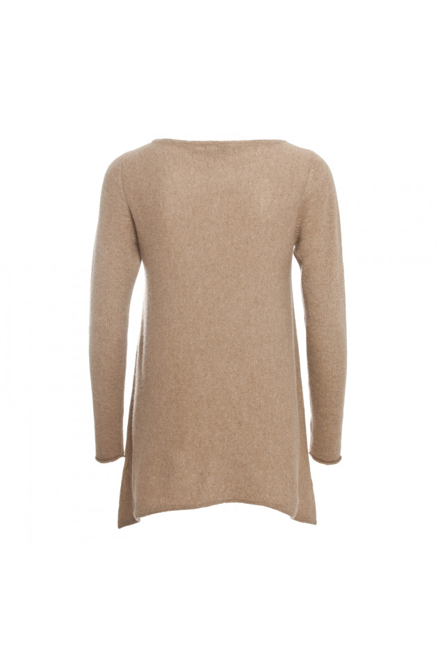 Grüner Kaschmirpullover in Camel