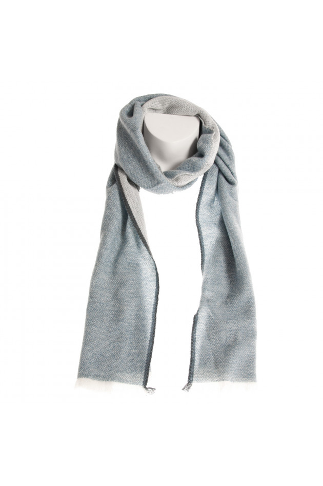 andrea's 1947 Kaschmirschal Hellblau/Natur