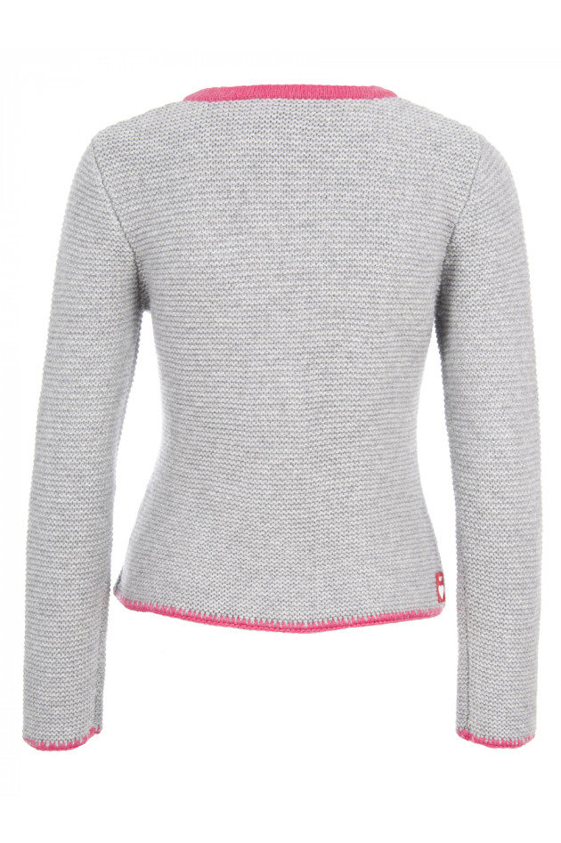 My Herzallerliebst Kaschmirweste in Grau/Pink