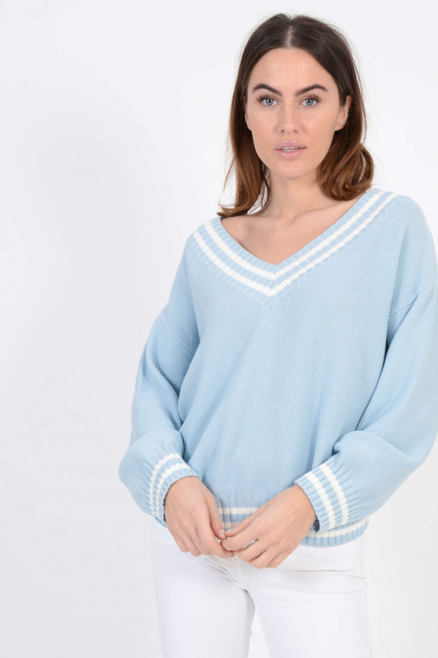 Kash Oversized Pullover in Hellblau