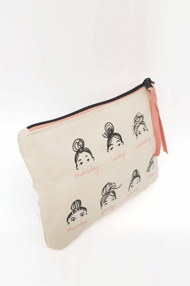 Kera Till Canvas Pochette WEEK OF BUNS in Natur/Rosa