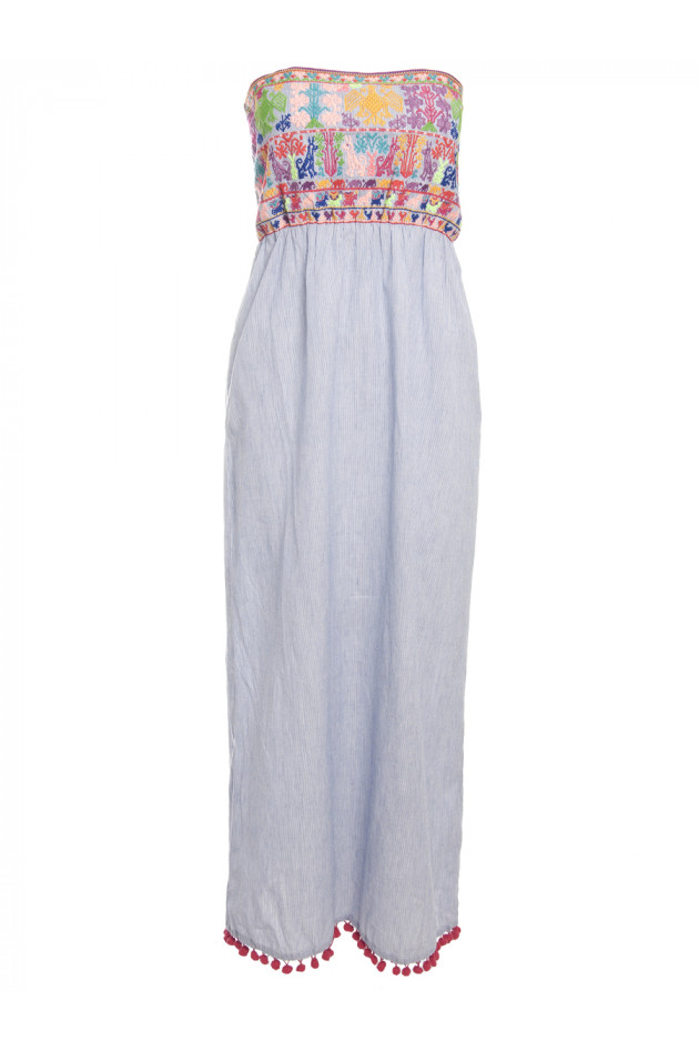 Christophe Sauvat LDA Kleid CHICA BANDEAU in Blau/Weiß