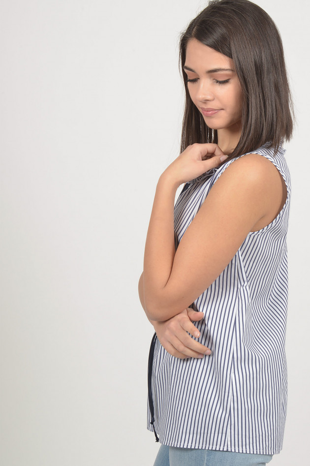 La Camicia Blusentop in Blau/Weiß gestreift